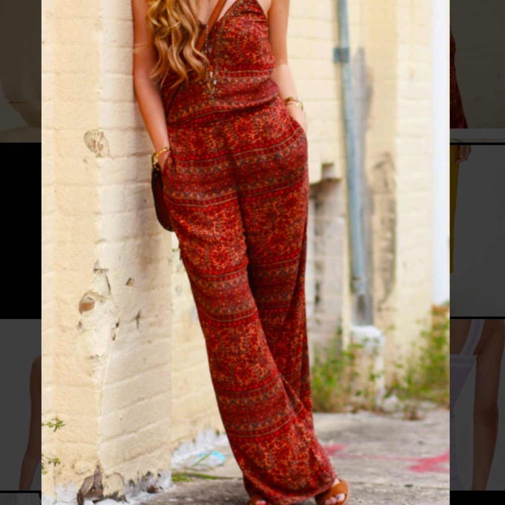 Wide leg jumpsuit